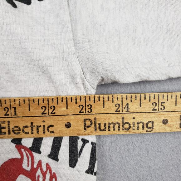 Leadface Band Tee Gray Size XL Graffiti Graphic Streetwear Trash NSFW Maximalist - Picture 6 of 6